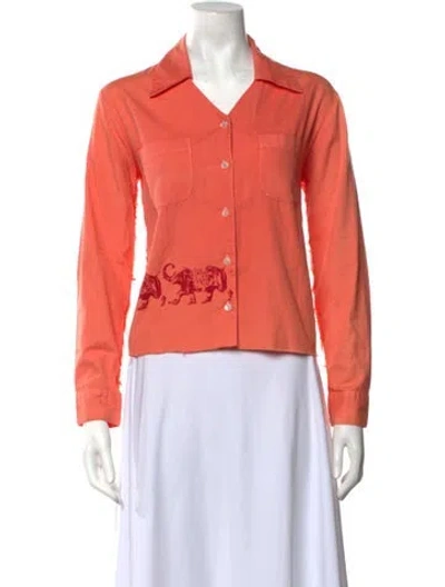 Pre-owned Libertine Vintage 2000's Button-up Top In Orange