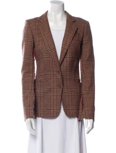Pre-owned Libertine Vintage Plaid Print Blazer In Neutral