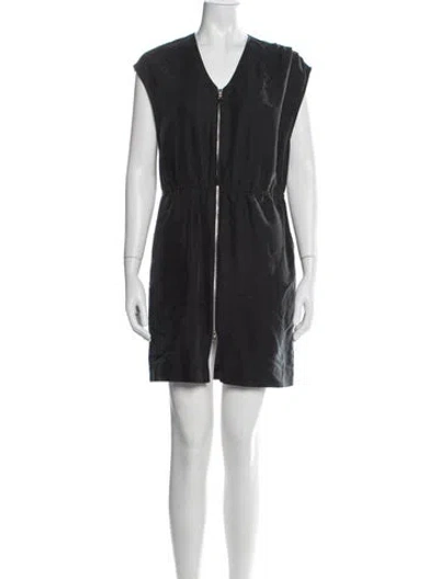 Pre-owned Libertine V-neck Mini Dress In Grey