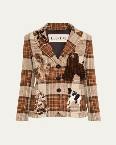 Libertine Westminister Embroidered Single-breasted Jacket In Brnmu