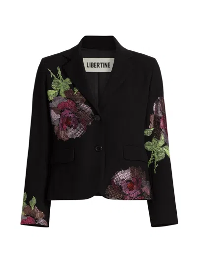 Libertine Women's American Beauty Short Blazer In Black