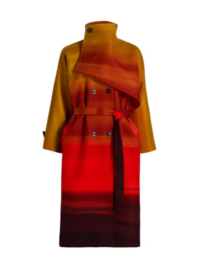 Libertine Women's California Sunset New Wave Wool Coat In Multi