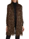 Libertine Women's Glamour Monster Metallic Open-front Coat In Brown