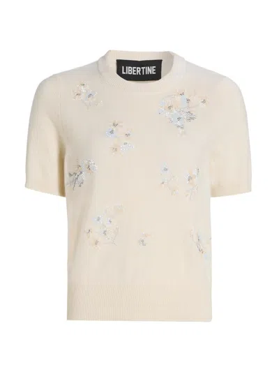 Libertine Women's Porcelain Garden Cashmere Sweater In Neutral