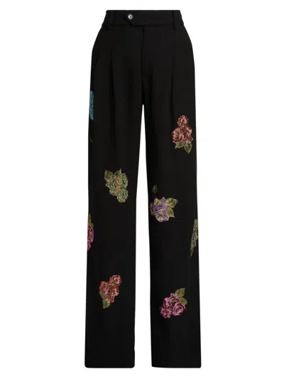 Libertine Women's Primrose Wool Baggy Trousers In Black