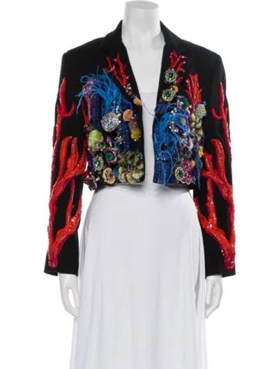 Pre-owned Libertine Wool Floral Print Evening Jacket In Multi