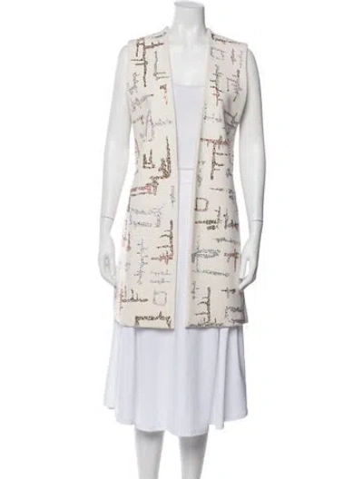 Pre-owned Libertine Wool Graphic Print Coat In Neutral