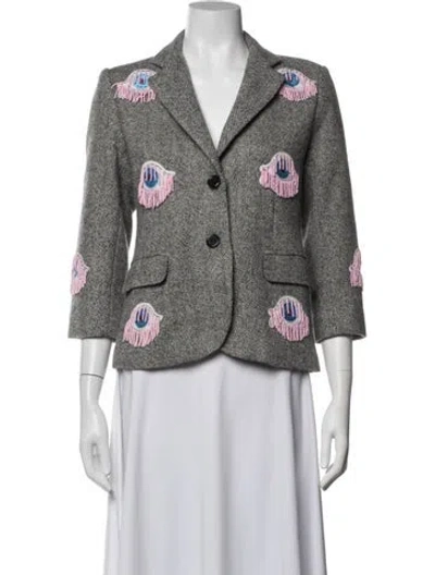 Pre-owned Libertine Wool Graphic Print Set In Grey