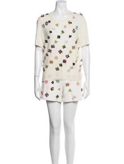 Pre-owned Libertine Wool Patterned Short Set In Neutrals
