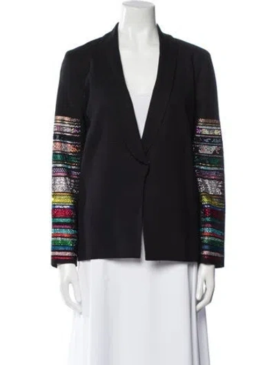 Pre-owned Libertine Wool Printed Blazer In Black