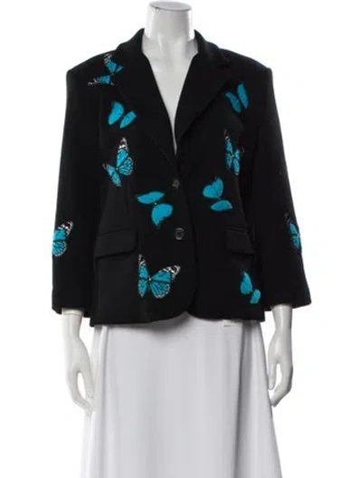 Pre-owned Libertine Wool Printed Blazer In Black