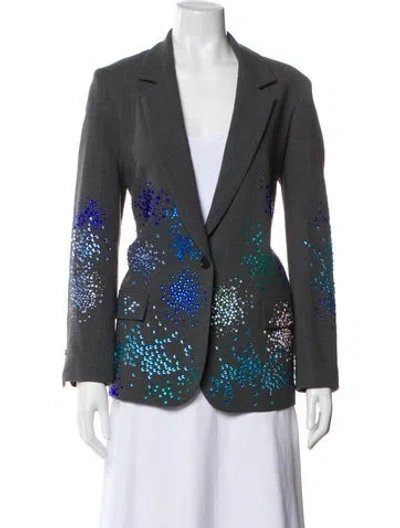 Pre-owned Libertine Wool Printed Blazer W/ Tags In Gray