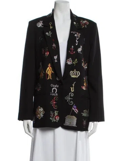Pre-owned Libertine Wool Printed Evening Jacket In Black