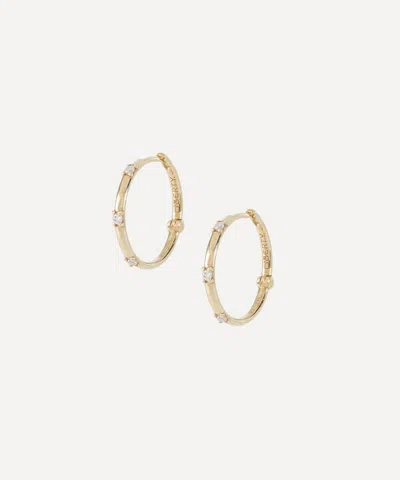 Liberty 9ct Gold Constellation Diamond Hoop Earrings