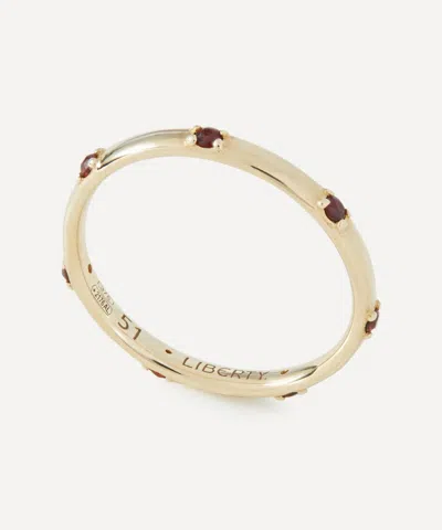 Liberty 9ct Gold Constellation Garnet Ring In White