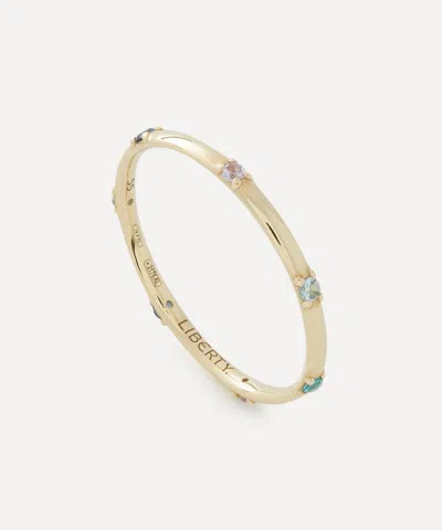 Liberty 9ct Gold Constellation Lab-grown Multicoloured Stone Ring