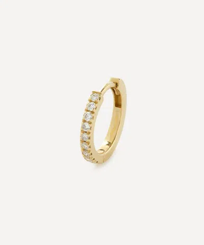 Liberty 9ct Gold Diamond Rainbow Mini Creole Single Hoop Earring