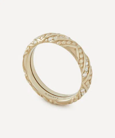 Liberty 9ct Gold Ember Cvd Diamond Ring In White