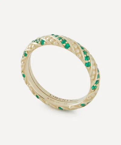 Liberty 9ct Gold Ember Green Tsavorite Ring