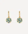 Liberty 9ct Gold Equinox Blue London Topaz Earrings