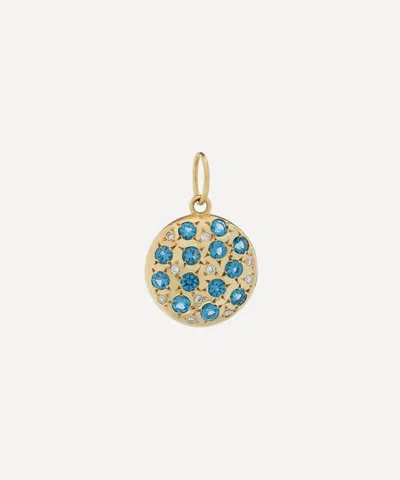 Liberty 9ct Gold Equinox Blue London Topaz Pendant