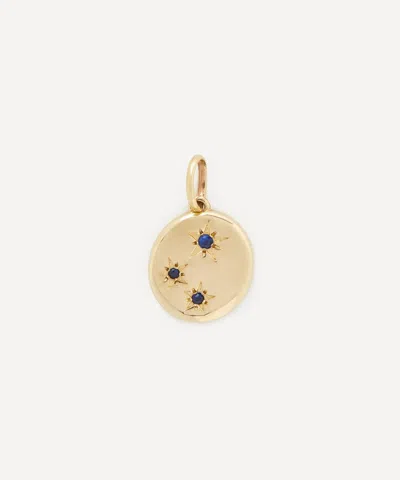 Liberty 9ct Gold Ianthe Star Large Blue Sapphire Pendant