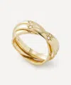 Liberty 9ct Gold Ianthe Star Trilogy Diamond Ring In Gold