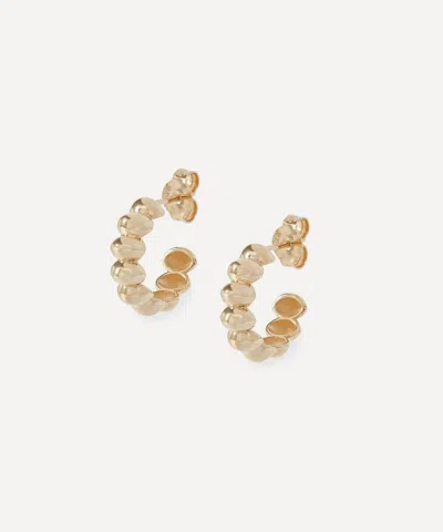 Liberty 9ct Gold Pebble Plain Hoop Earrings