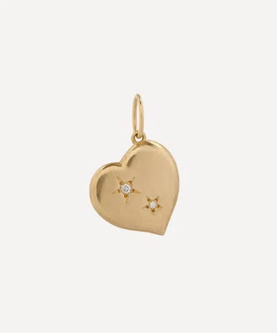 Liberty 9ct Gold Spring Love Large Heart Diamond Pendant