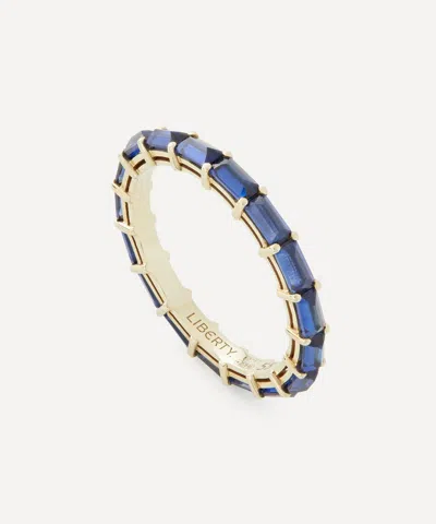 Liberty 9ct Gold Waterfall Blue Sapphire Ring