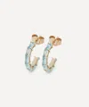 Liberty 9ct Gold Waterfall Blue Swiss Topaz Hoop Earrings