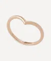 Liberty 9ct Rose Gold Rainbow V Plain Ring