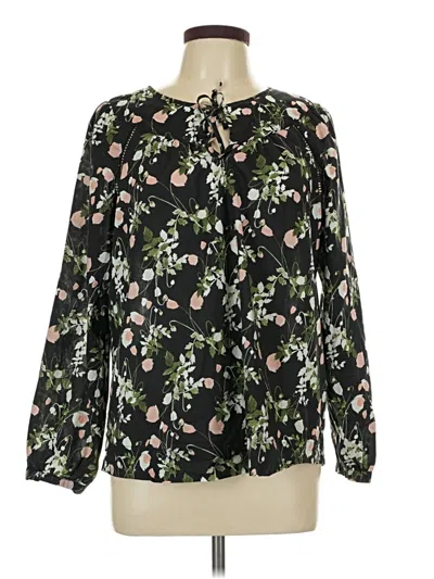 Pre-owned Liberty Art Fabrics For J.crew Long Sleeve Blouse In Black
