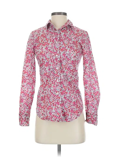 Pre-owned Liberty Art Fabrics For J.crew Long Sleeve Blouse In Pink