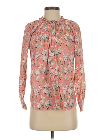 Pre-owned Liberty Art Fabrics For J.crew Long Sleeve Blouse In Pink