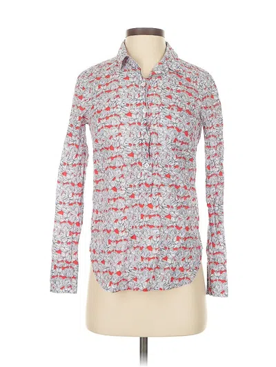 Pre-owned Liberty Art Fabrics For J.crew Long Sleeve Button Down Shirt In Blue