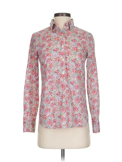 Pre-owned Liberty Art Fabrics For J.crew Long Sleeve Button Down Shirt In Pink