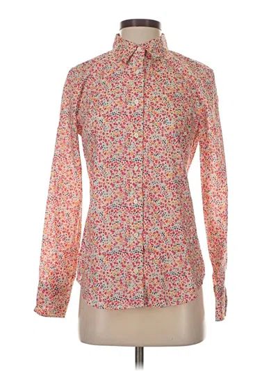 Pre-owned Liberty Art Fabrics For J.crew Long Sleeve Button Down Shirt In Pink