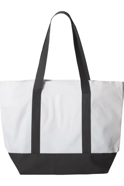 Liberty Bags Bay View Zippered Tote In White