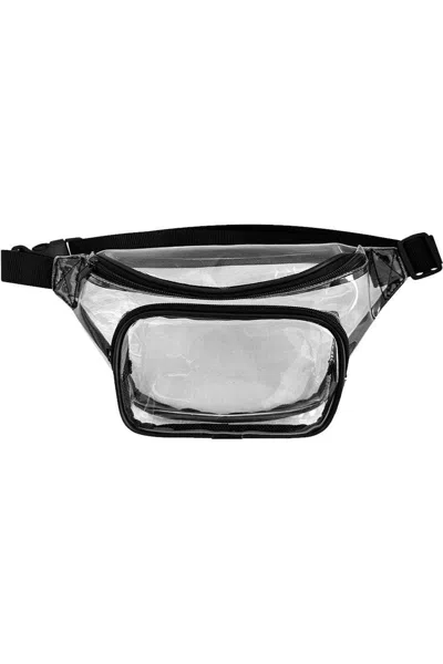 Liberty Bags Clear Fanny Pack In Black