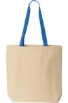Liberty Bags Natural Tote With Contrast-color Handles In Multi