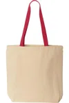 Liberty Bags Natural Tote With Contrast-color Handles In Multi