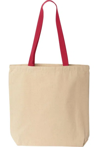 Liberty Bags Natural Tote With Contrast-color Handles In Multi