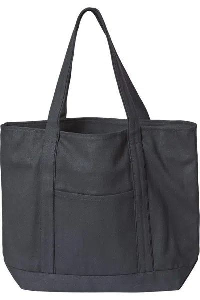 Liberty Bags X-large Boater Tote With Zippered Closure In Grey