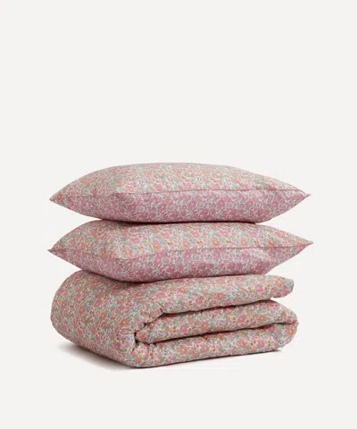 Liberty Betsy Pink Tana Lawn Cotton Double Duvet Set
