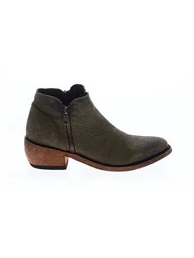 Pre-owned Liberty Black Ankle Boots In Green
