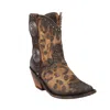 Liberty Black Women's Buckled In Leopard Leather Bootie In Brown Multi In Brown