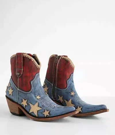 Liberty Black Women's Claudia Americana Fashion Booties In Vintage Azul Vintage Rojo In Blue