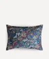 Liberty Faria Flowers Cotton Sateen Standard Pillowcase In Navy