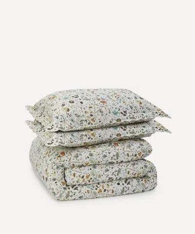 Liberty Floral Eve Tana Lawn Cotton Super King Duvet Set In Green